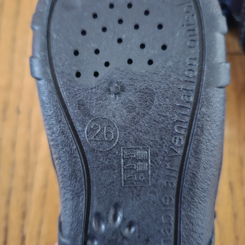 Like New RenBut Navy Blue Canvas European House Slippers For Boys Size 26 US 9